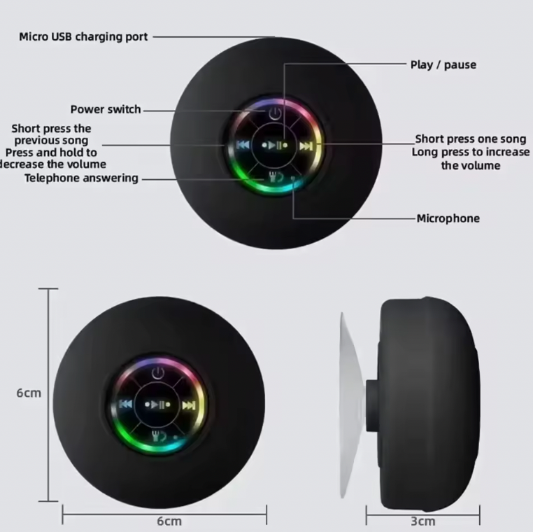 Waterproof LED Speaker